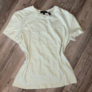 Theory Light Cream Short Sleeve Tee